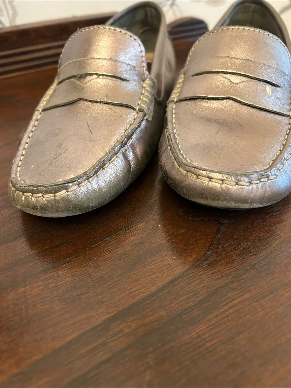 Eastland Men’s Metallic Bronze Slip-On Loafers